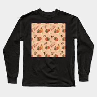 Hey there pumpkin seamless pattern design Long Sleeve T-Shirt